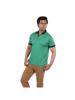 Green t-shirt with black collar