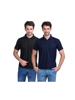 Picture of Urban Owl Pack of 2 Solid Polo T-shirt- Black & Navy