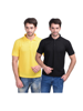 Picture of Urban Owl Pack of 2 Solid Polo T-shirt- Black & Yellow