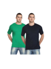 Picture of Urban Owl Pack of 2 Round Neck T-shirt- Black & Green