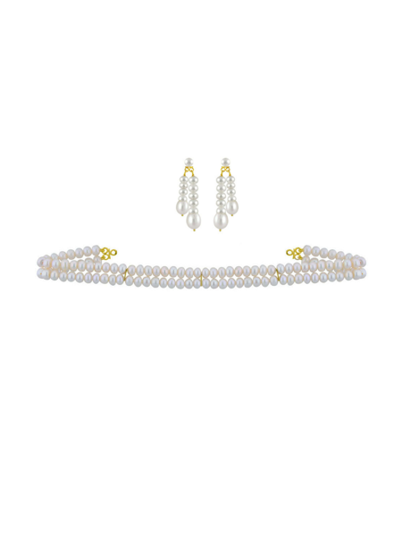 Picture of Sri Jagdamba Pearls 2  String Pearl Choker Set