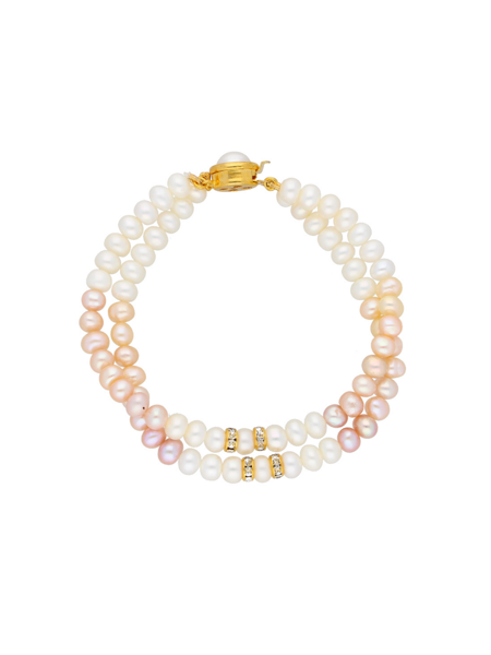 Picture of 2 Line Colour Full Pearl Bracelet
