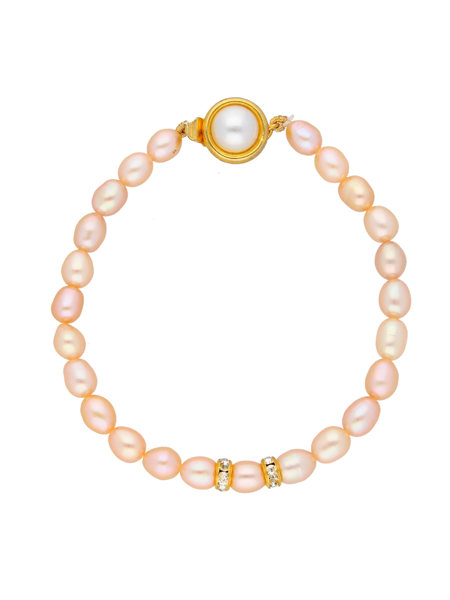Picture of Pink Oval Pearl Bracelet
