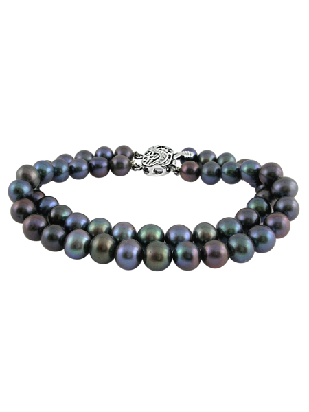 Picture of Sri Jagdamba Pearls Two String Grey Pearl Bracelet