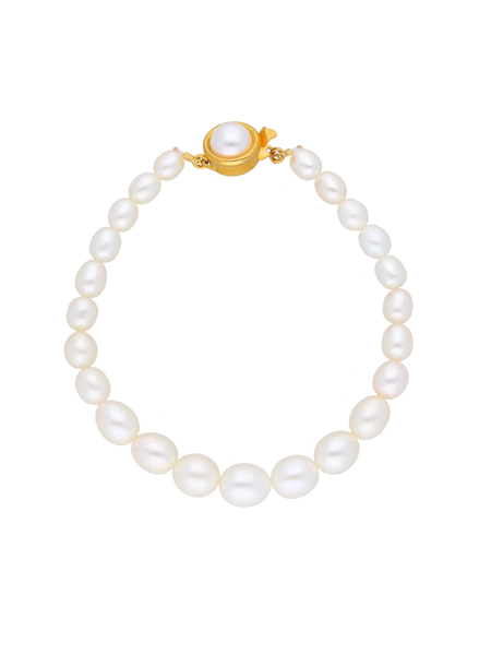 Picture of White Charm Pearl Bracelet