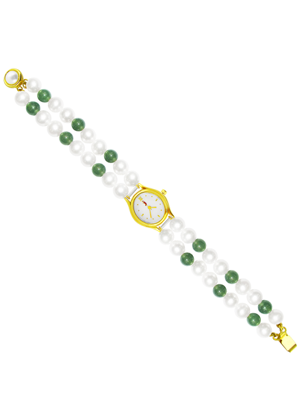 Picture of Sri Jagdamba Pearls Classic Green Pearl Watch