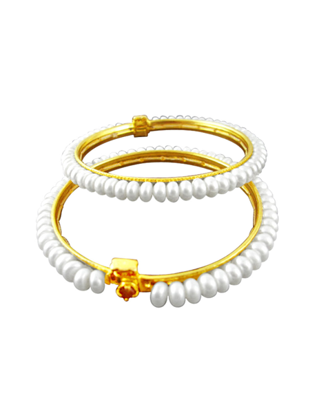 Picture of Sri Jagdamba Pearls White Pearl Bangles