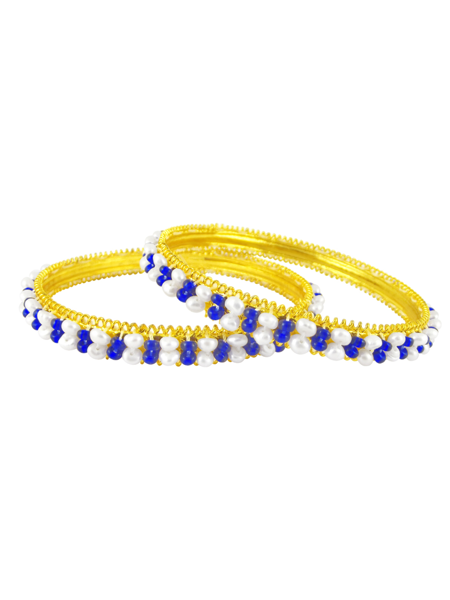 Picture of Sri Jagdamba Pearls Blue Pearl Bangles