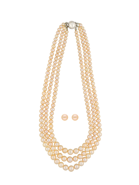 Picture of 3 Line Pearl Necklace