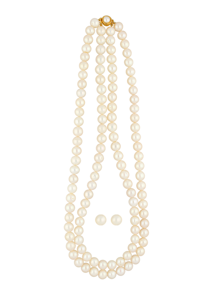 Picture of 2 Lines  Pearl Necklace