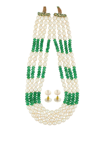 Picture of 4 String Emerald Pearl  Necklace