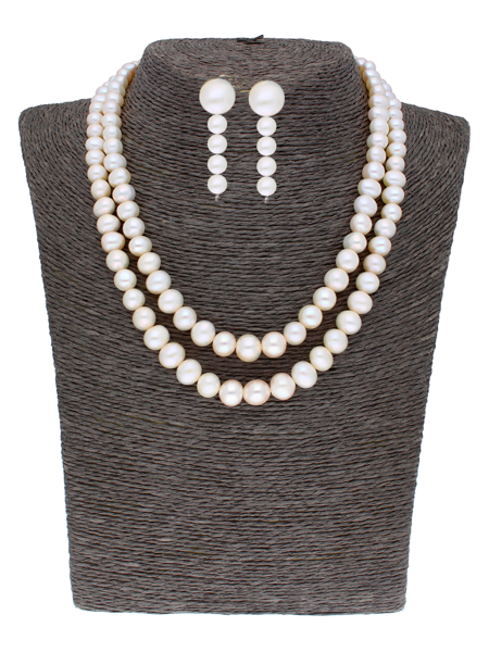 Picture of Sri Jagdamba Pearls New Dual Line Classic Pearl Necklace