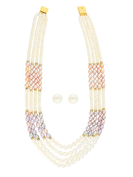 Picture of MOTHER OF PEARL NECKLACE BY SRI JAGDAMBA PEARLS