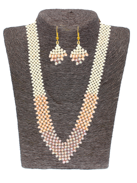 Picture of TRI COLOR PEARL NECKLACE BY SRI JAGDAMBA PEARLS