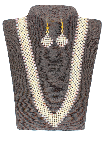 Picture of GREY JAALI PEARL NECKLACE BY SRI JAGDAMBA PEARLS