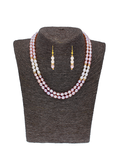 Picture of Sri Jagdamba Pearls Crusty Pearl Necklace Set