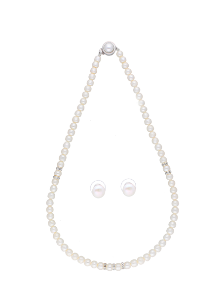 Picture of Sri Jagdamba Pearls White Single Line Pearl Necklace