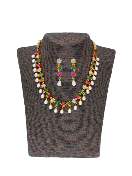 Picture of Sri Jagdamba Pearls Amithi Necklace Set