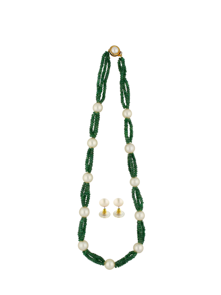 Picture of Pearl & Emerald Neckalce