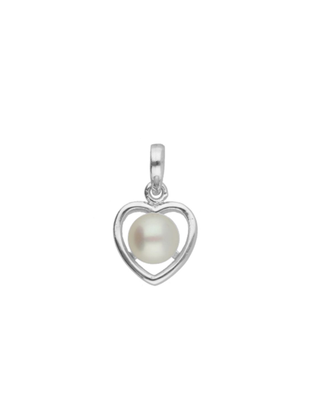 Picture of 92.5 Silver Heart Pearl Pendants