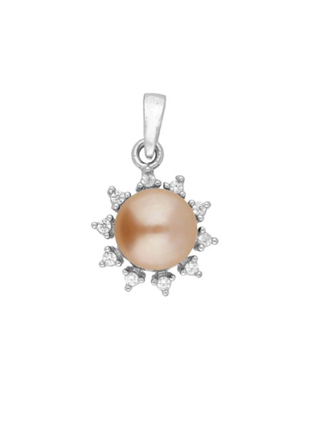 Picture of 92.5 Silver Flower Pearl Pendant