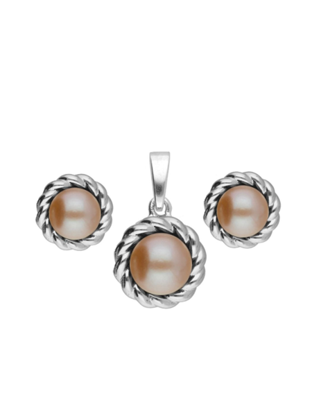 Picture of Ananya 92.5 Silver Pearl Pendant Set
