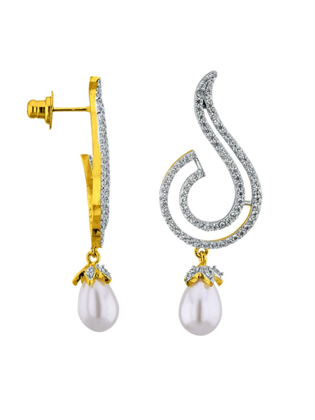 Picture of Sri Jagdamba Pearls Vivid Pearl Drop Earrings
