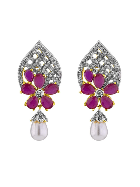 Picture of Sri Jagdamba Pearls Vibrant Earrings