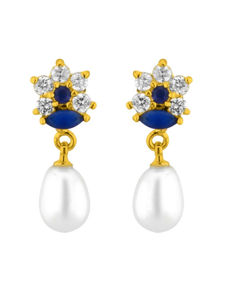 Picture of Sri Jagdamba Pearls Star Pearl Earrings