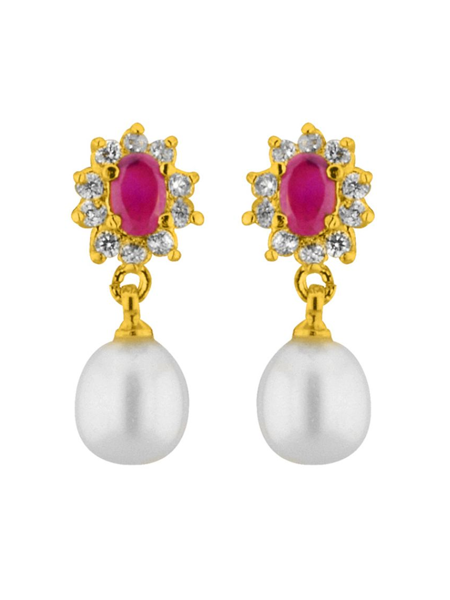 Picture of Sri Jagdamba Pearls Sparkle Pearl Earrings