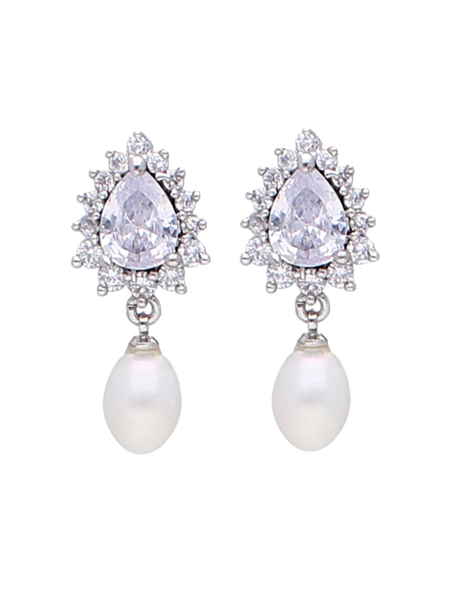 Picture of Sri Jagdamba Pearls Classic Pearl Earrings