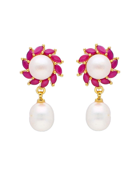 Picture of Sri Jagdamba Pearls Dhriti Pearl Earrings