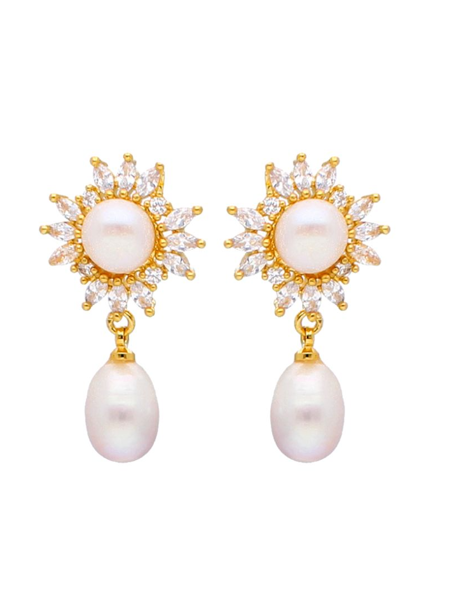 Picture of Sri Jagdamba Pearls Blazing Pearl Earrings