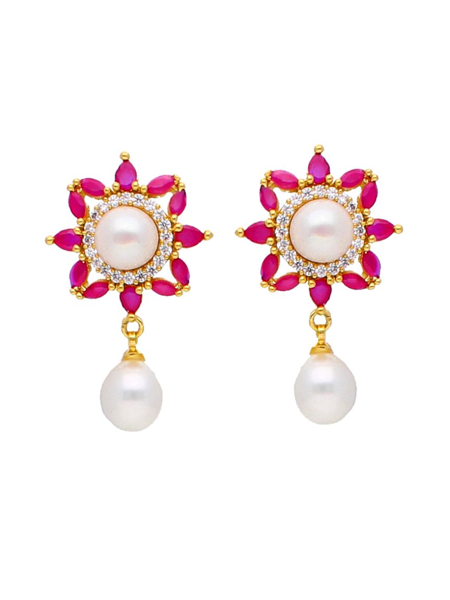 Picture of Sri Jagdamba Pearls Glory Pearl Earrings