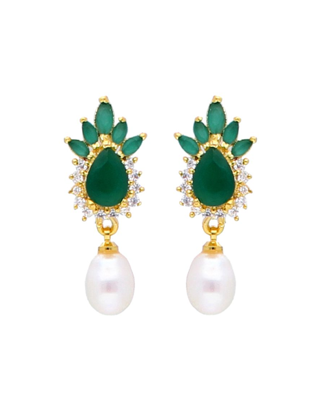Picture of Sri Jagdamba Pearls Dome Pearl Earrings