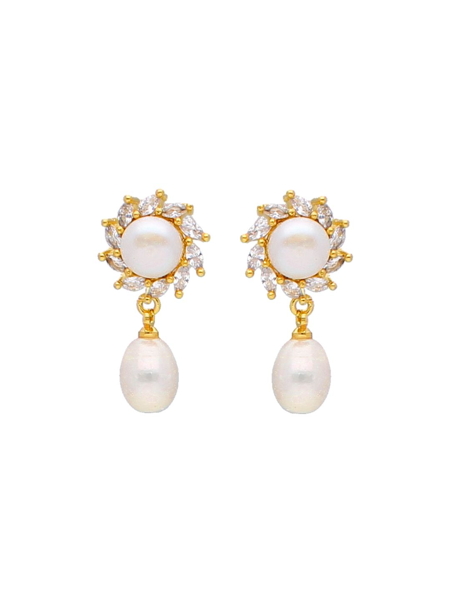 Picture of Sri Jagdamba Pearls Shine Pearl Earrings