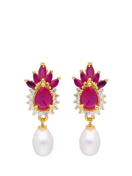 Picture of Sri Jagdamba Pearls Sparkle Pearl Earrings