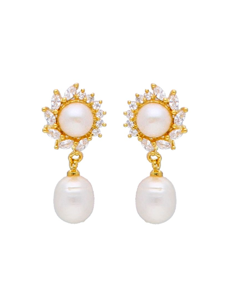 Picture of Sri Jagdamba Pearls Anika Pearl Earrings