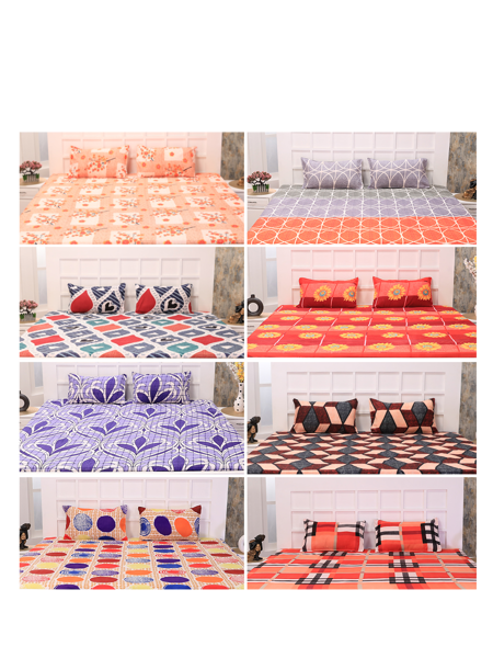 Bright Collection Combo of 8 Bedsheets
