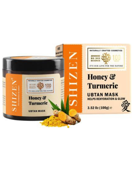 Picture of SHIZEN Honey Turmeric Ubtan Face Mask /Deep Cleansing & Hydrating  (100 g)