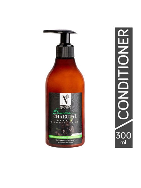 Picture of NutriGlow NATURAL'S Bamboo Charcoal Repair Conditioner With Jojoba & Argan Oil (300ML)