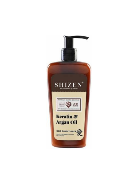 Picture of SHIZEN Keratin & Argan Oil Hair Conditioner / Nature of Love / Smooth Hair / 100% Organic  (200 ml)