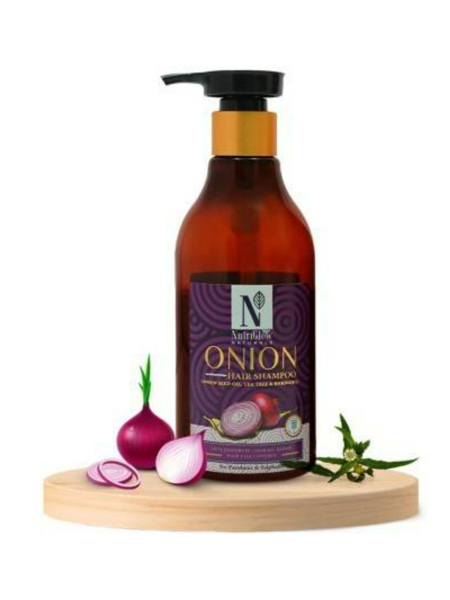 Picture of NutriGlow NATURAL'S Onion Hair Shampoo/Anti Dandruff/For Dry & Damaged Hair (300ml)