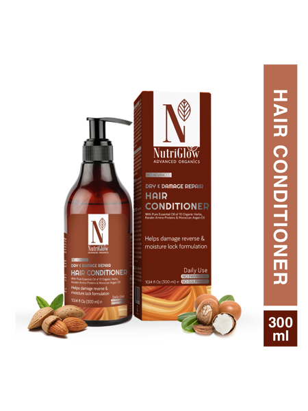 Picture of NutriGlow Advanced Organics Bio Advanced Daily Use Dry-damage Repair Hair Conditioner/Argan Oil/No Parabens (300ml)
