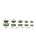Green Handi Set With Lids & Spoon 20 Pcs Combo