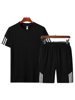 Black Round Neck T Shirt And Shorts Combo For Men