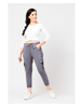 Grey Slim Fit Cargo Jogger Pants for Women
