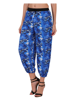 Front View of Floral Print Harem Pant