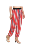 Red Patta right side view harem pant for women