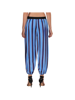 Back view Blue Striped harem pant for women